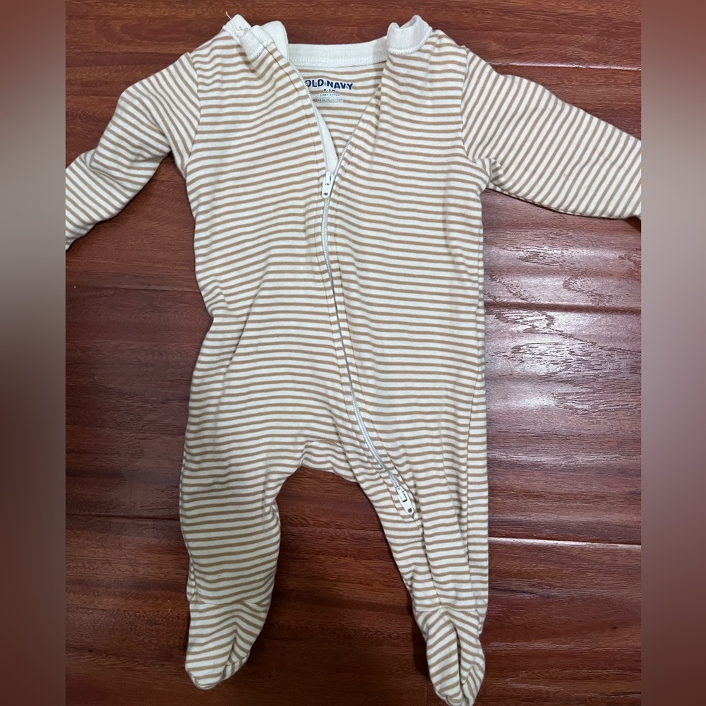 Tan stripped sleeper